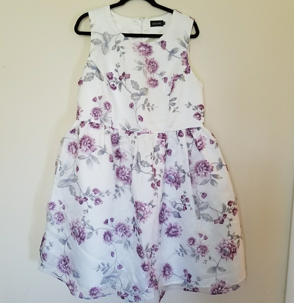 Floral Formal Fit and Flare Dress